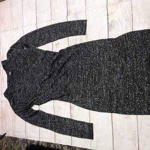 MODA International black with silver shimmer detail faux wrap rouched side sz s